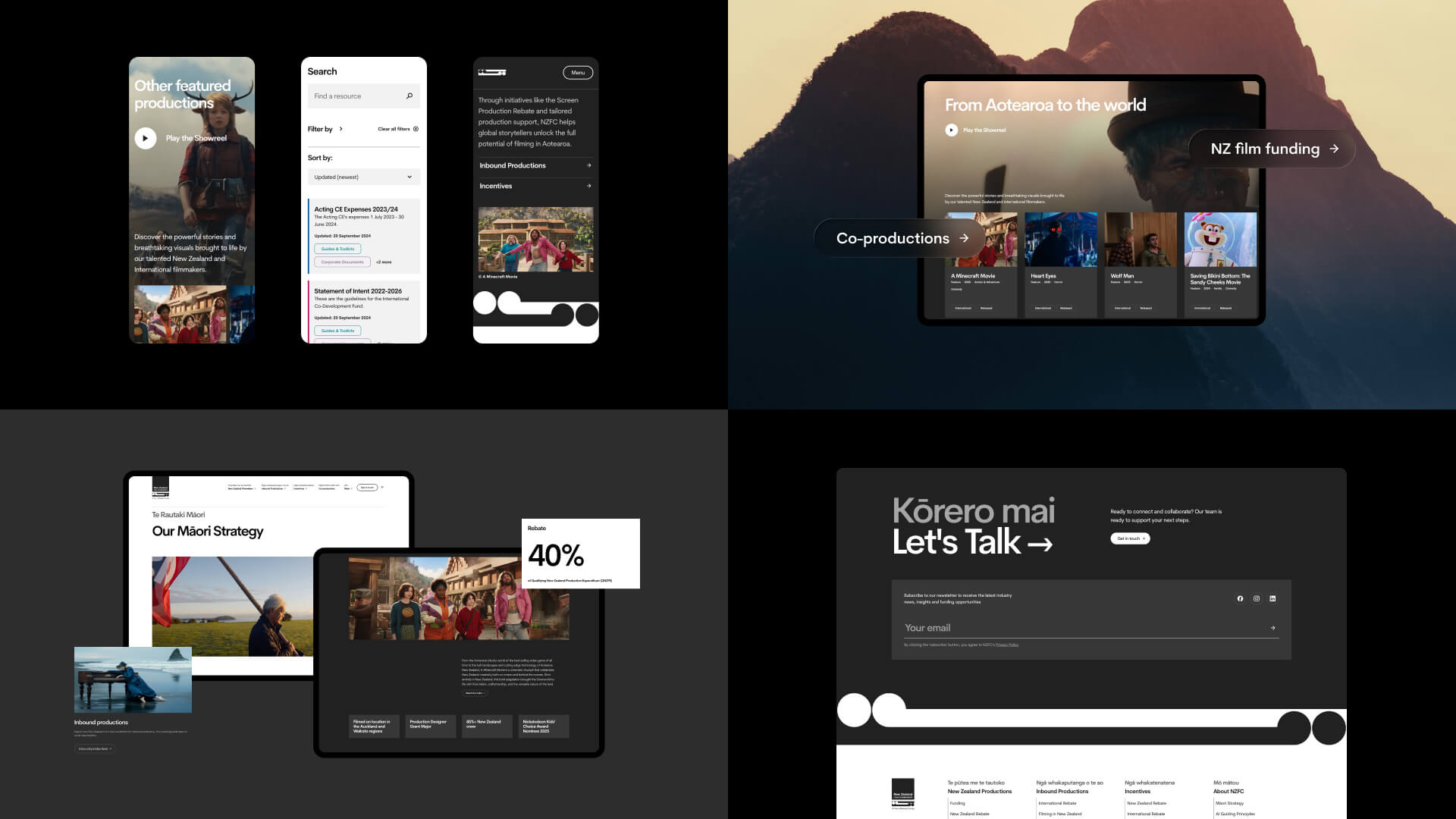 NZFC website designs